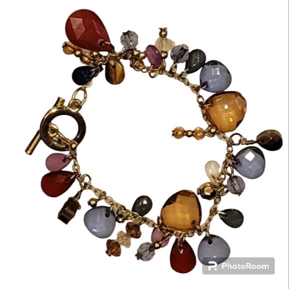 Bundled Lot of 5 Vintage Costume Jewelry Sparkly Gemstone Bracelets - Picture 3 of 8